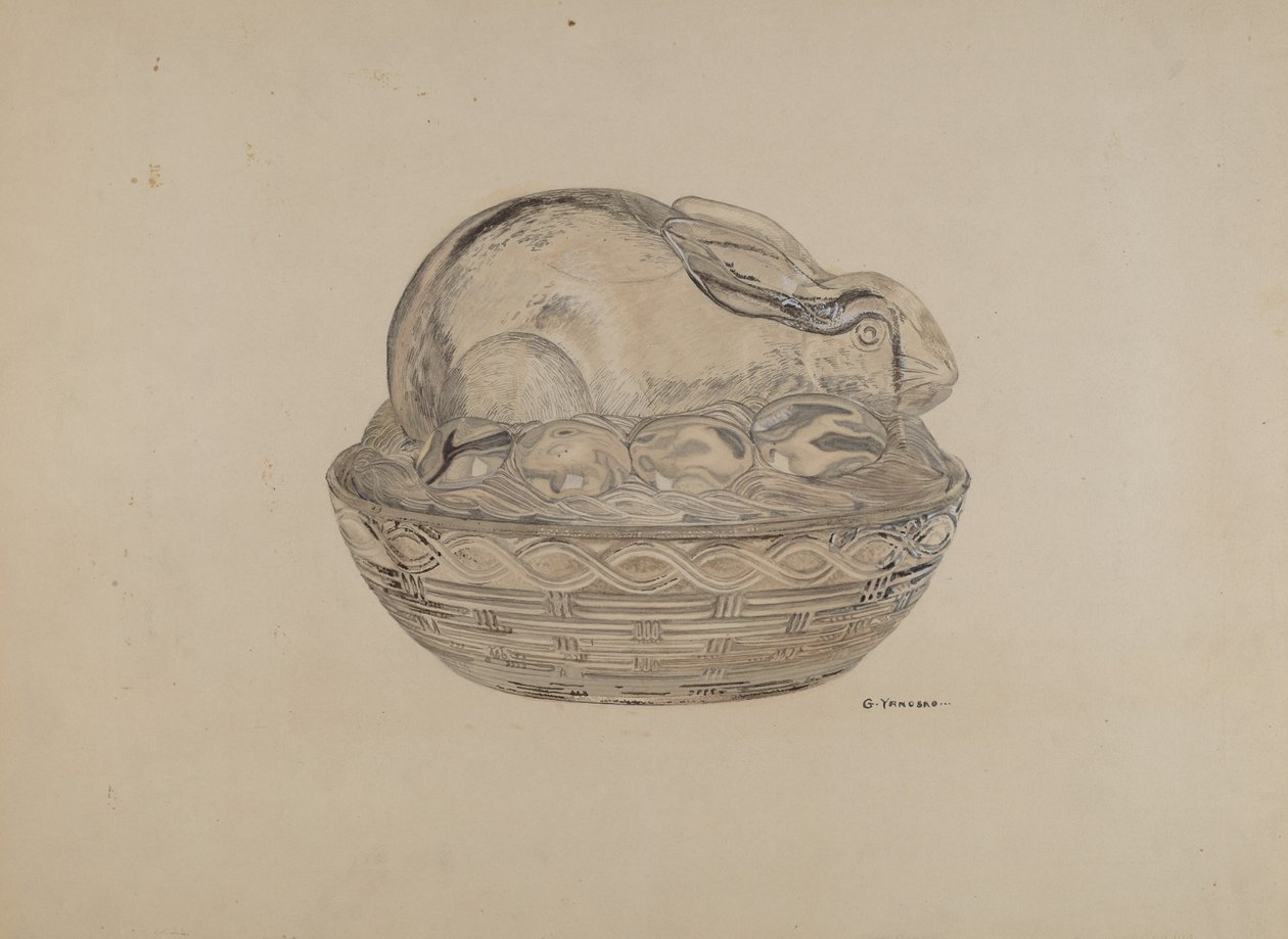 Covered Rabbit Dish by George Yanosko