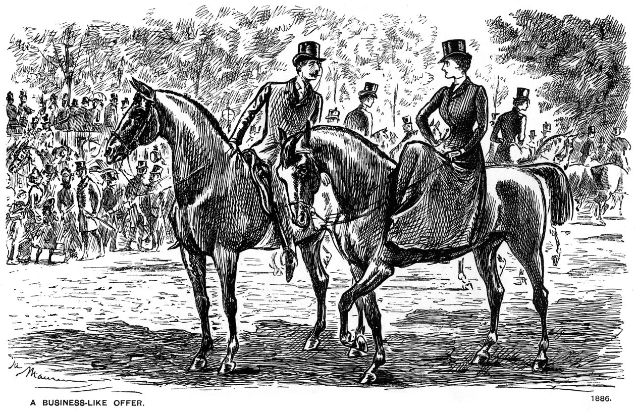A Business-like Offer, 1886 by George du Maurier