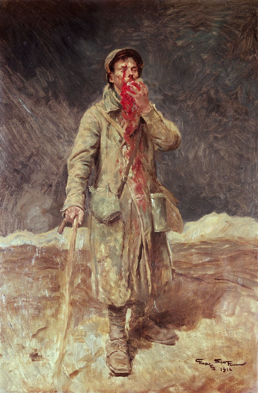 An Injured Soldier by Georges Bertin Scott
