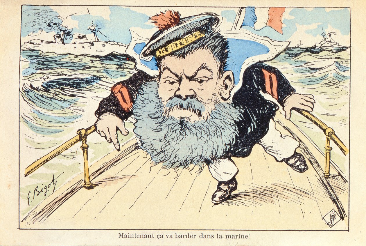 Caricature of the Minister for the Navy, Camille Pelletan by Georges Ferdinand Bigot