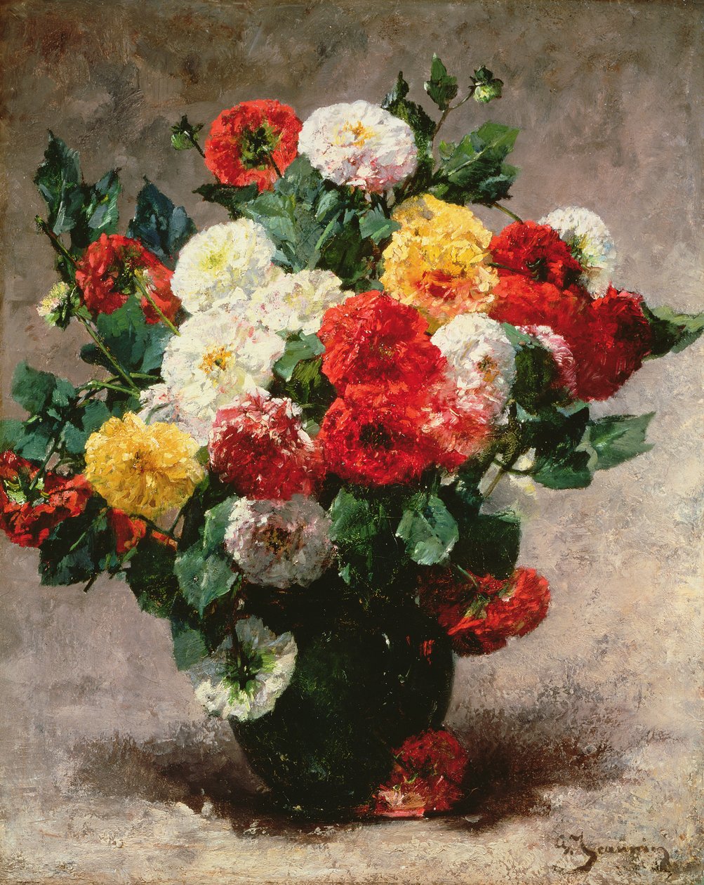 Carnations in a Vase by Georges Jeannin