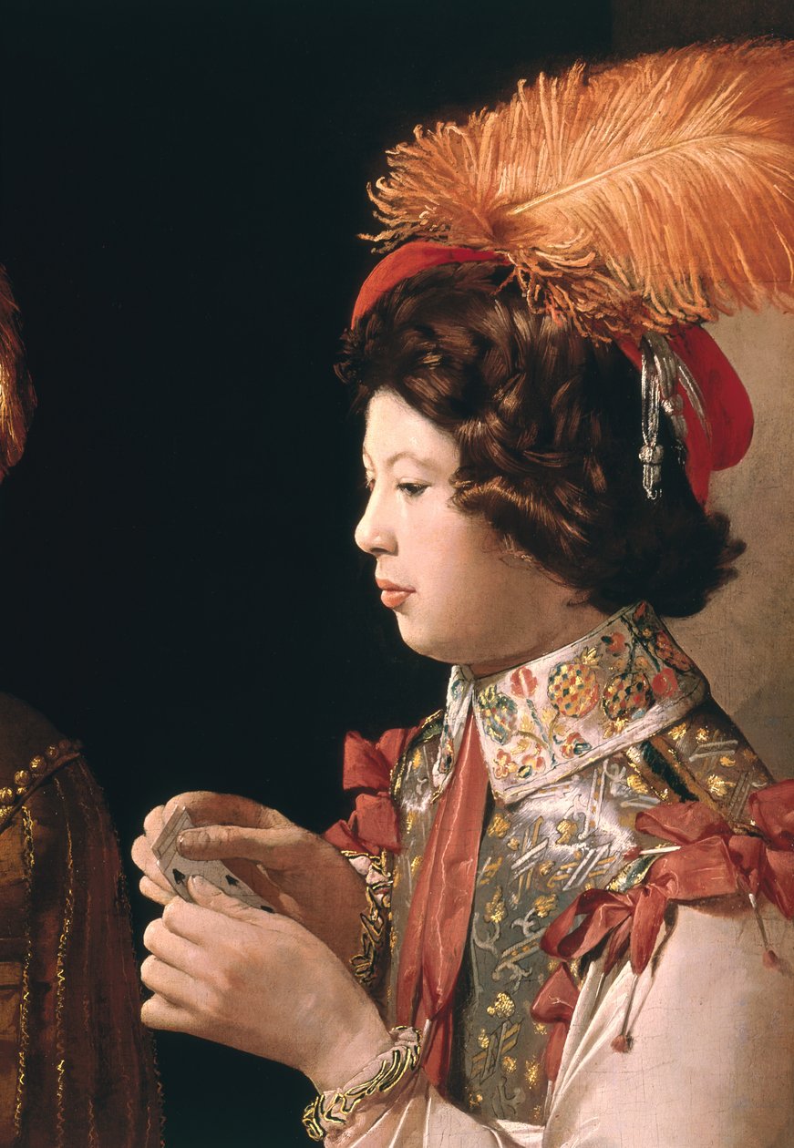 The Cheat with the Ace of Diamonds (detail) by Georges de La Tour