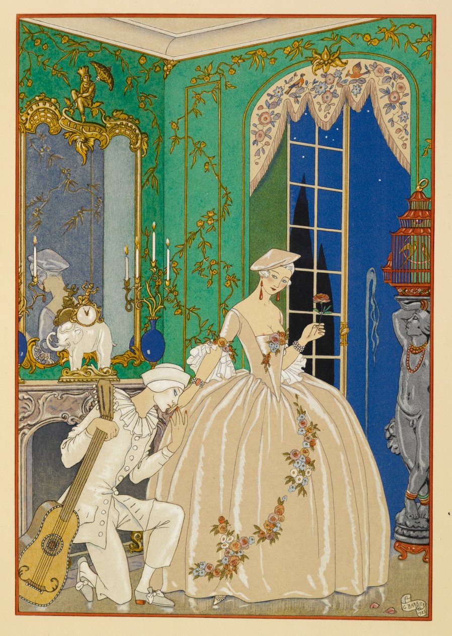 To Clymene. A Woman and Musician by Georges Barbier