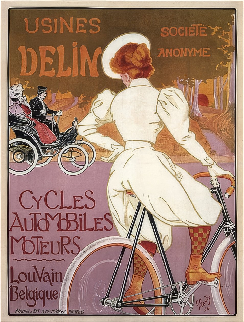 Delin Cycles Automobiles Motors. 1898 by Georges Gaudy