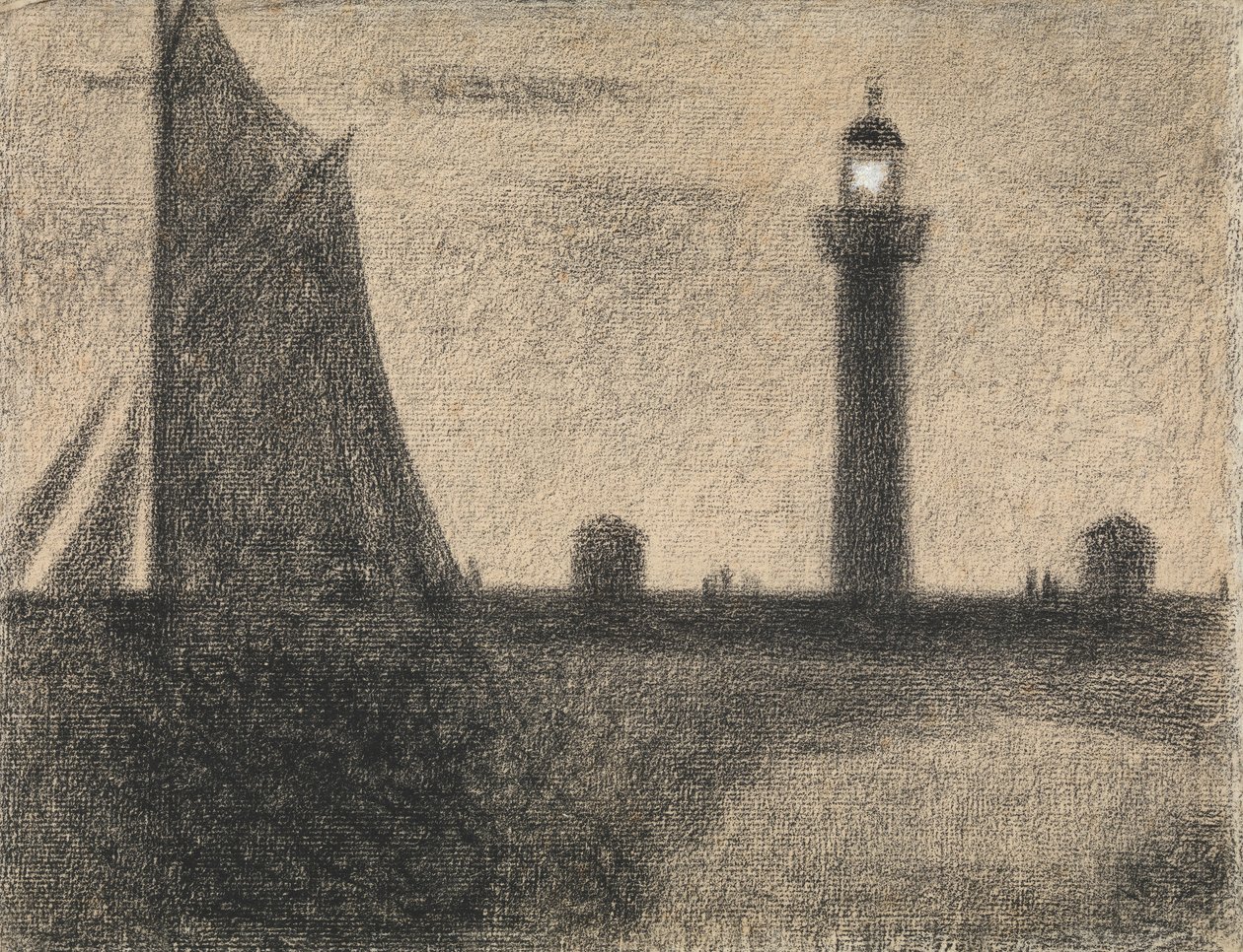 The Lighthouse at Honfleur by Georges Pierre Seurat