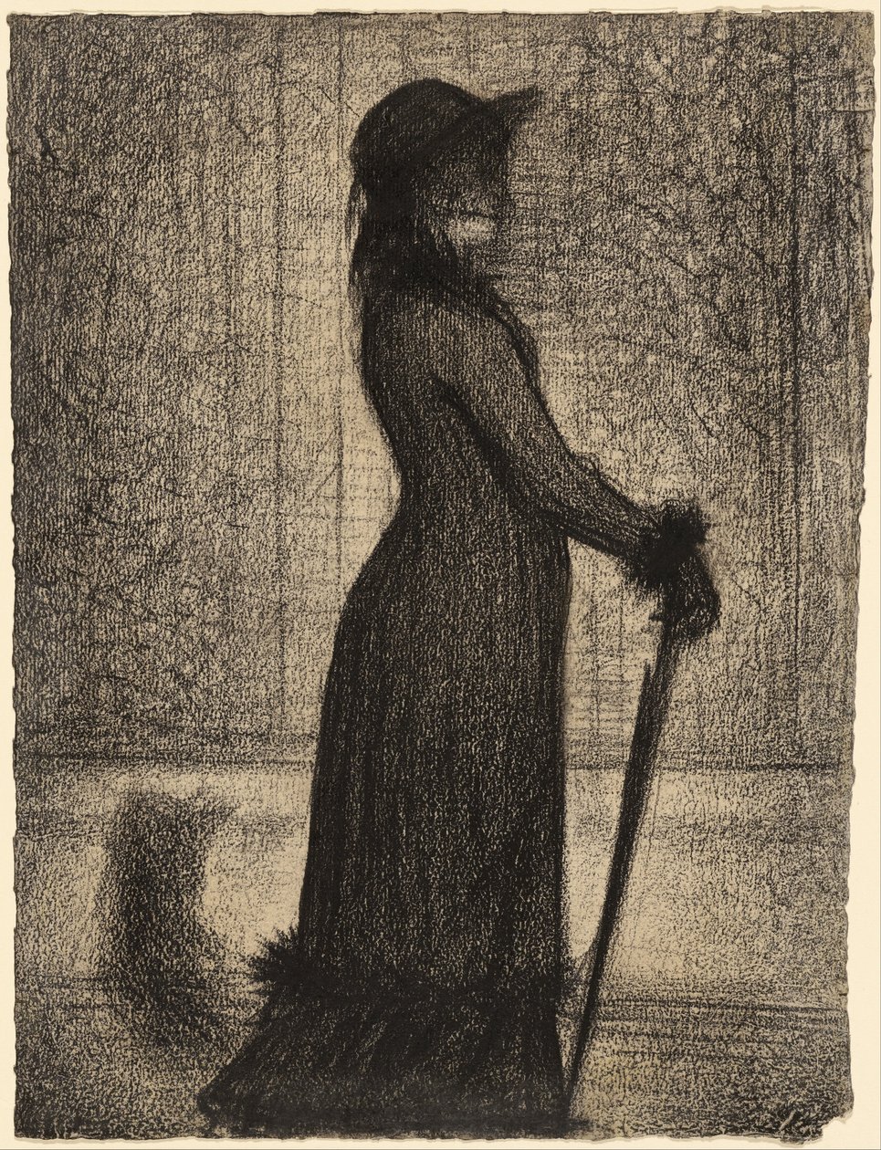 Woman Strolling (An Elegant Woman) by Georges Seurat