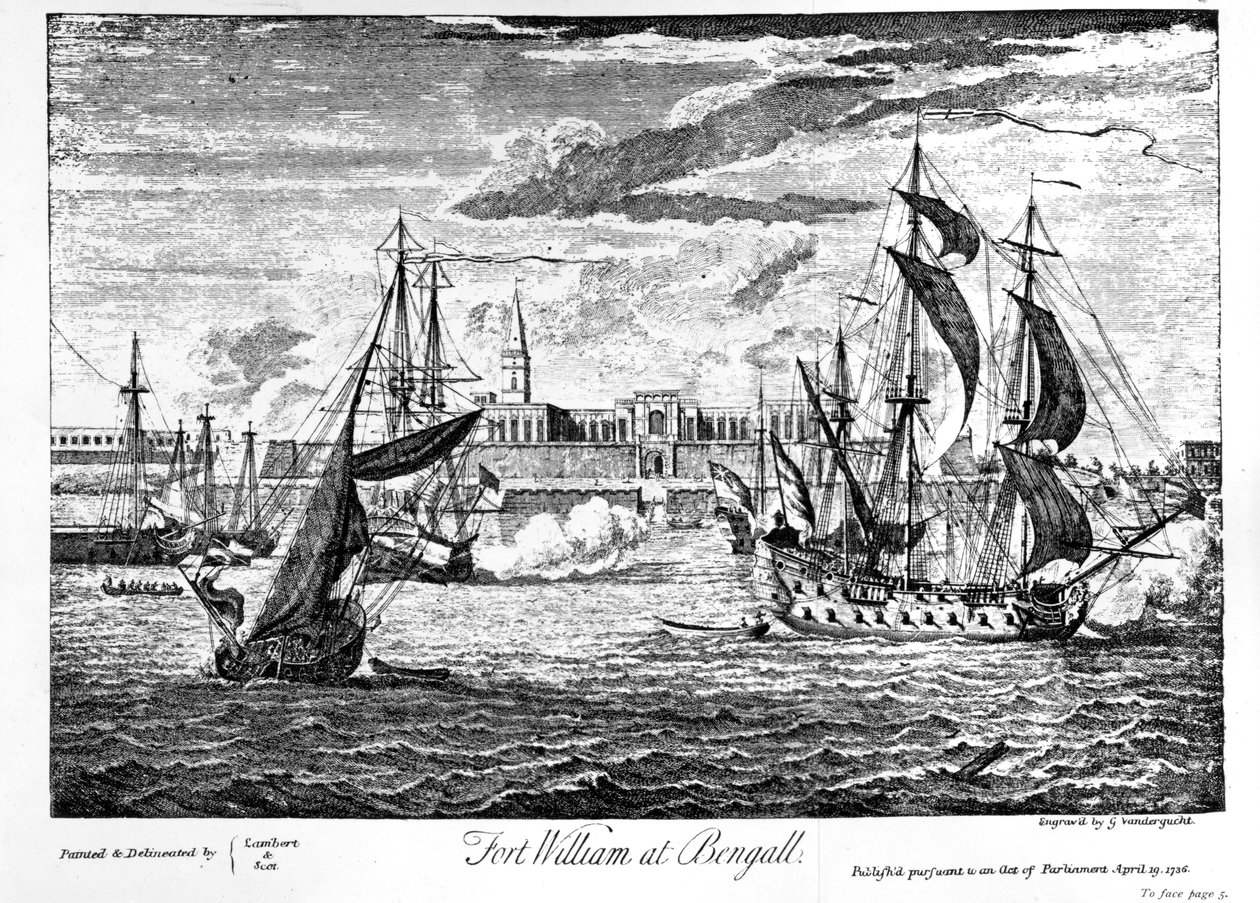 Fort William at Bengal by Gerard Vandergucht