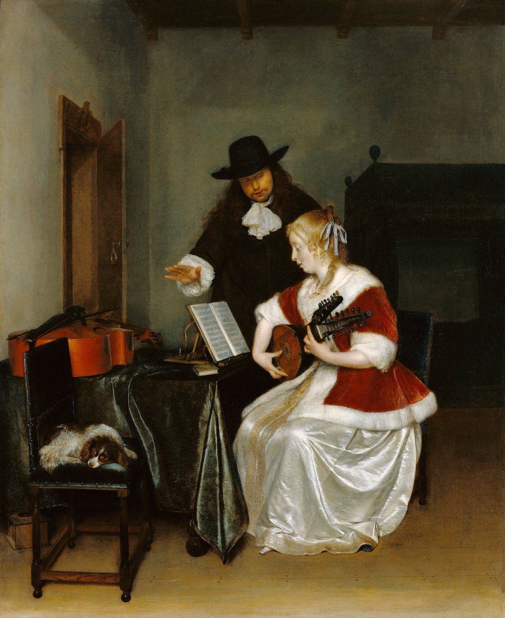 The Music Lesson by Gerard ter Borch