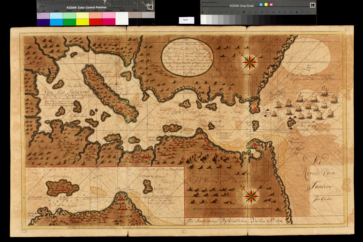 Map of the Bay of Rio de Janeiro by Gerard van Keulen