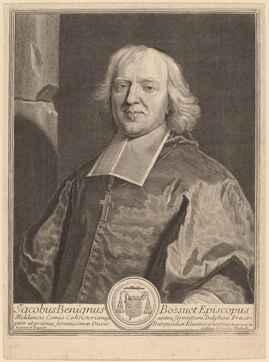 Jacques Benigne Bossuet by Gerard Edelinck after Hyacinthe Rigaud
