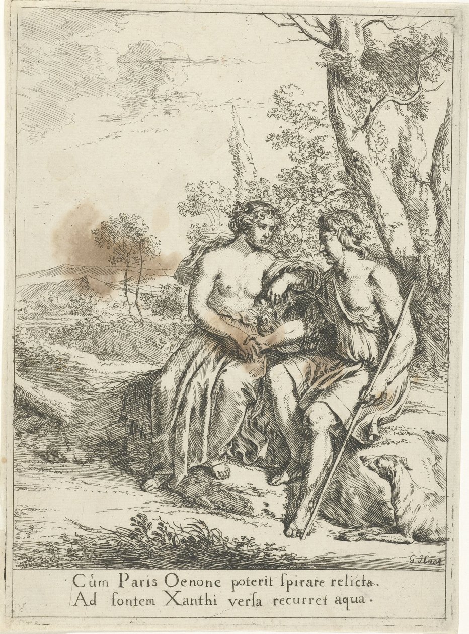 Paris and Oenone by Gerard Hoet (I)