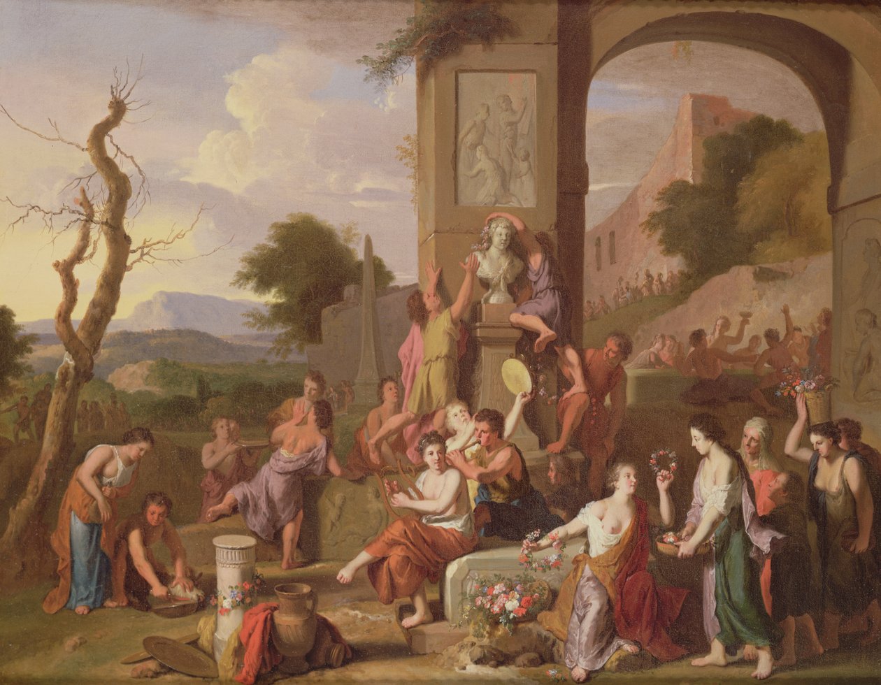 A Sacrificial Feast Among Ruins by Gerard Hoet