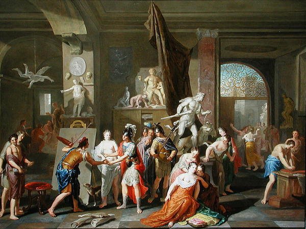 Apelles paints Campaspe by Gerard Hoet