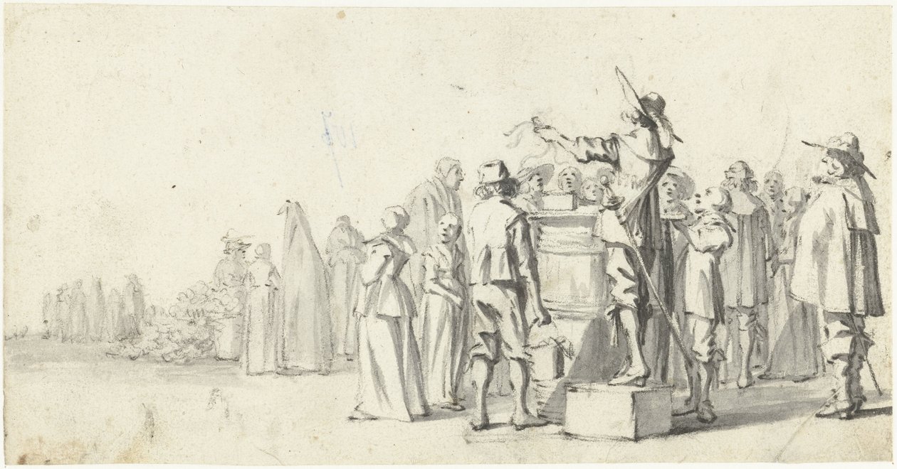 Crier in a Market Square by Gerard ter Borch (II)