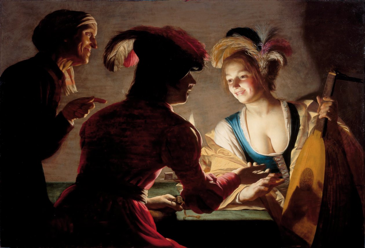 The Procuress by Gerard van Honthorst