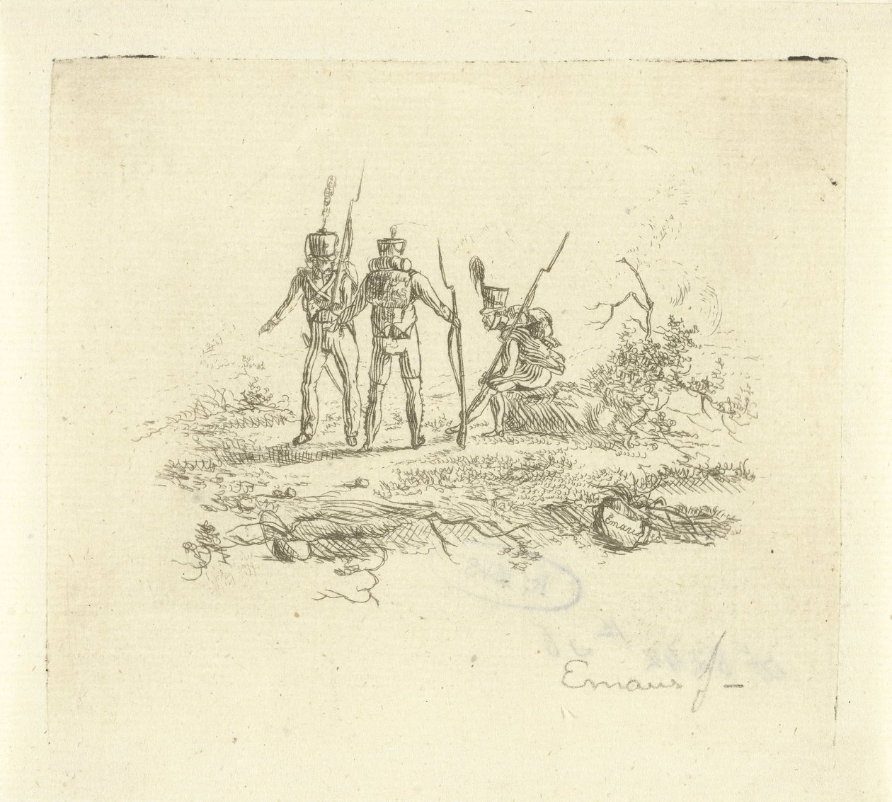 Three Infantrymen by Gerardus Emaus de Micault