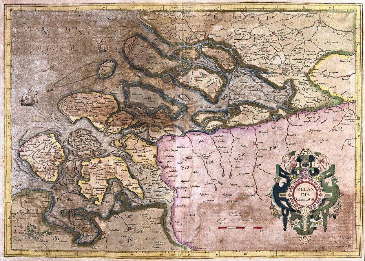 Zeeland, Netherlands (engraving) by Gerardus Mercator