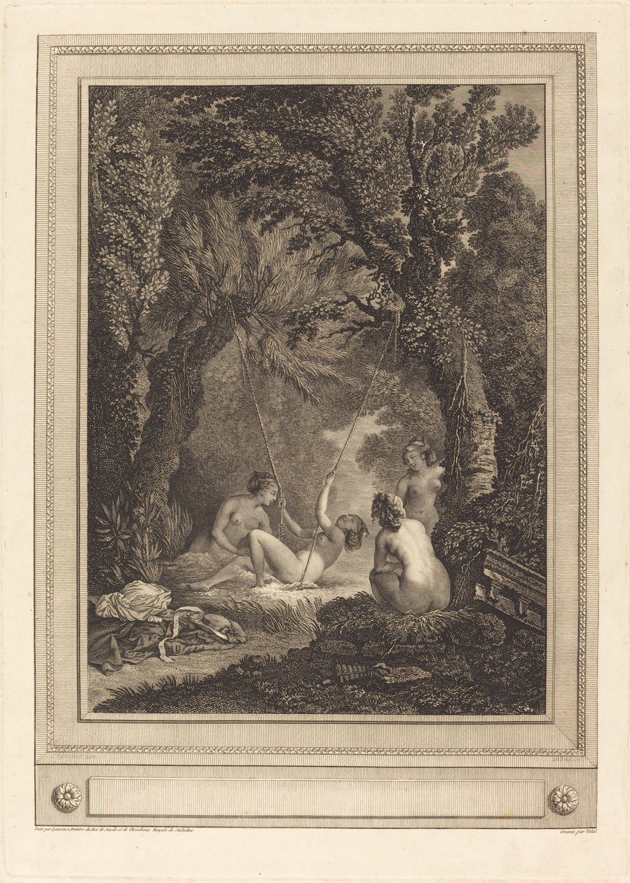 The Mysterious Swing by Geraud Vidal after Nicolas Lavreince