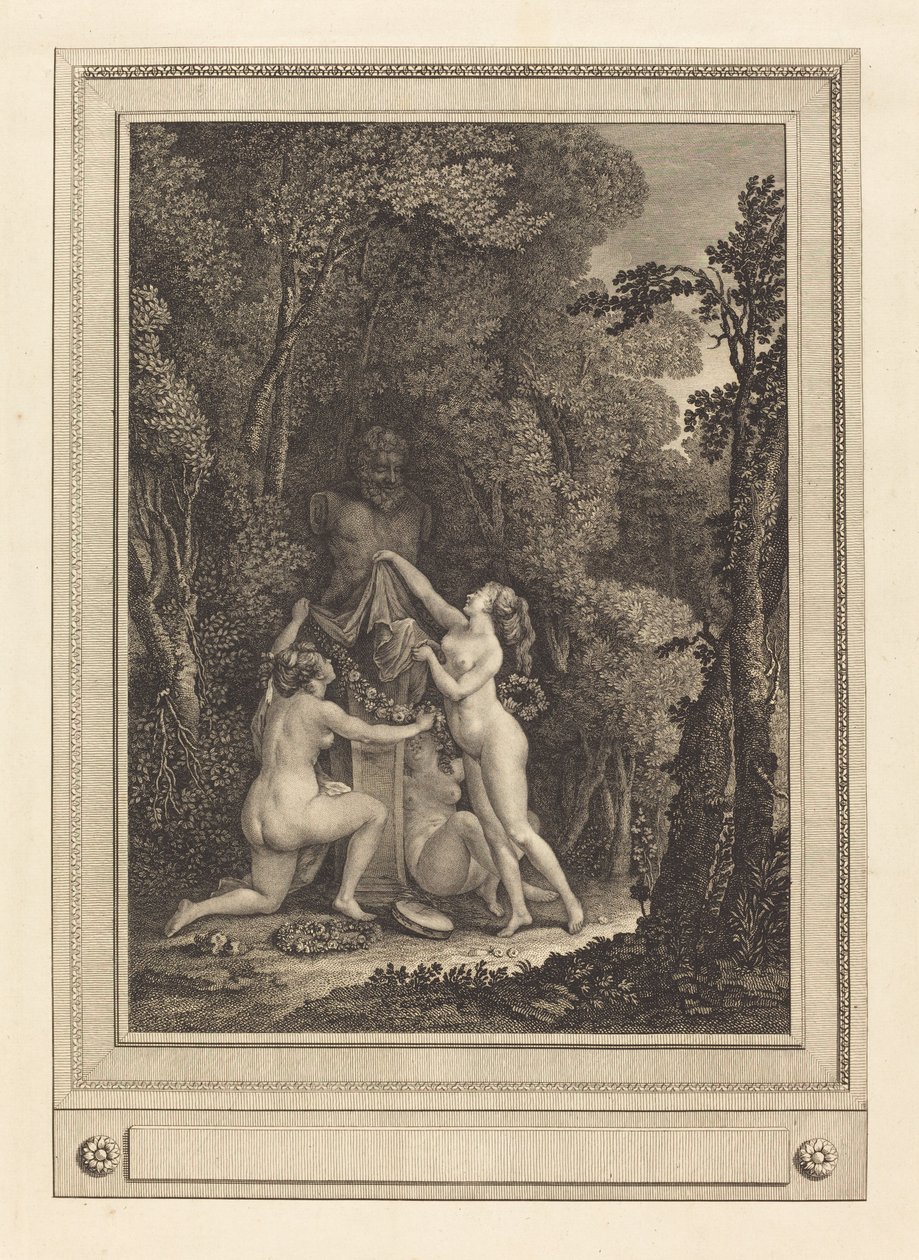 The Scrupulous Nymphs by Geraud Vidal after Nicolas Lavreince
