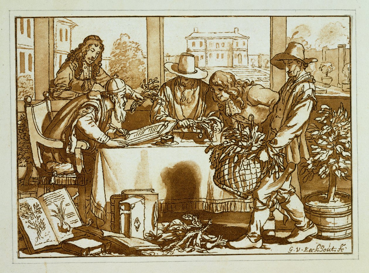 Botanists Examining Plants by Gerbrand van den Eeckhout
