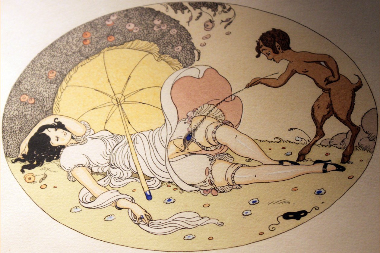 Series of Watercolors, Published in 1925 under the Title The Delights of Eros in Erotopolis Paris by Gerda Marie Frederike Wegener