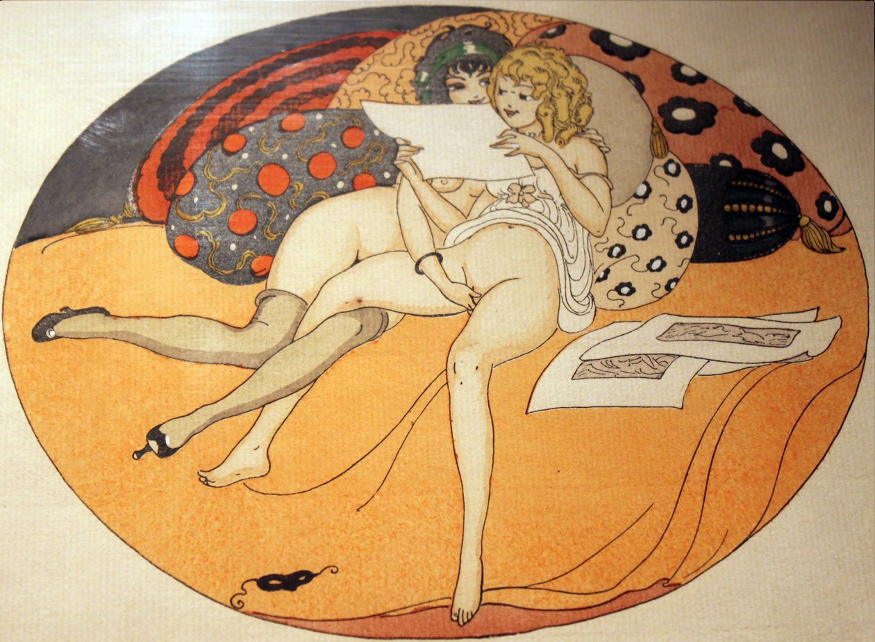 Series of Watercolors, Published in 1925 under the Title The Delights of Eros in Erotopolis Paris by Gerda Marie Frederike Wegener