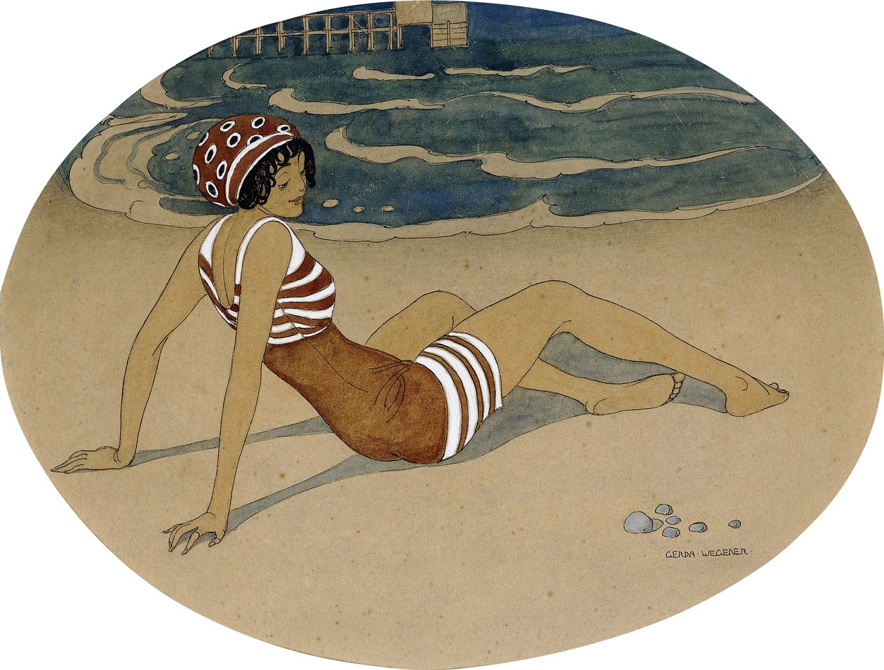 The New Bathing Suit by Gerda Marie Frederike Wegener