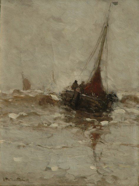 Bomschuit in the Surf by Gerhard Morgenstjerne Munthe