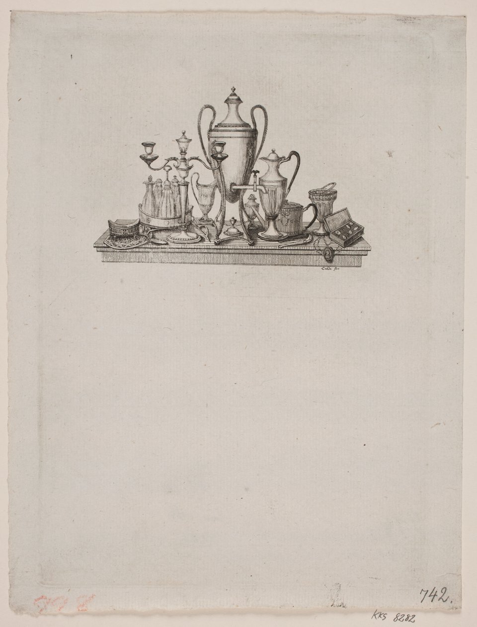 Arrangement of Silver Objects by Gerhard Ludvig Lahde