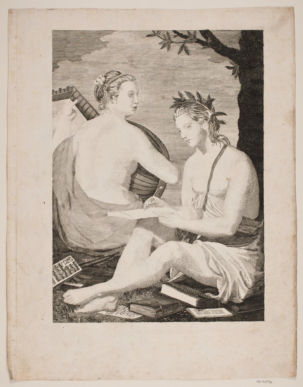 Terpsichore and Calliope by Gerhard Ludvig Lahde