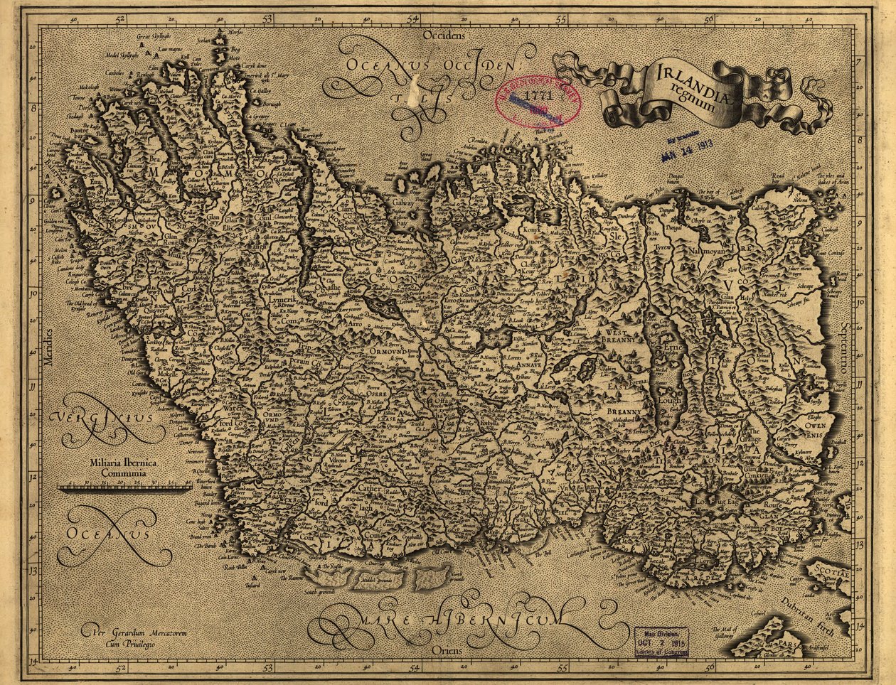 Kingdom of Ireland by Gerhard Mercator
