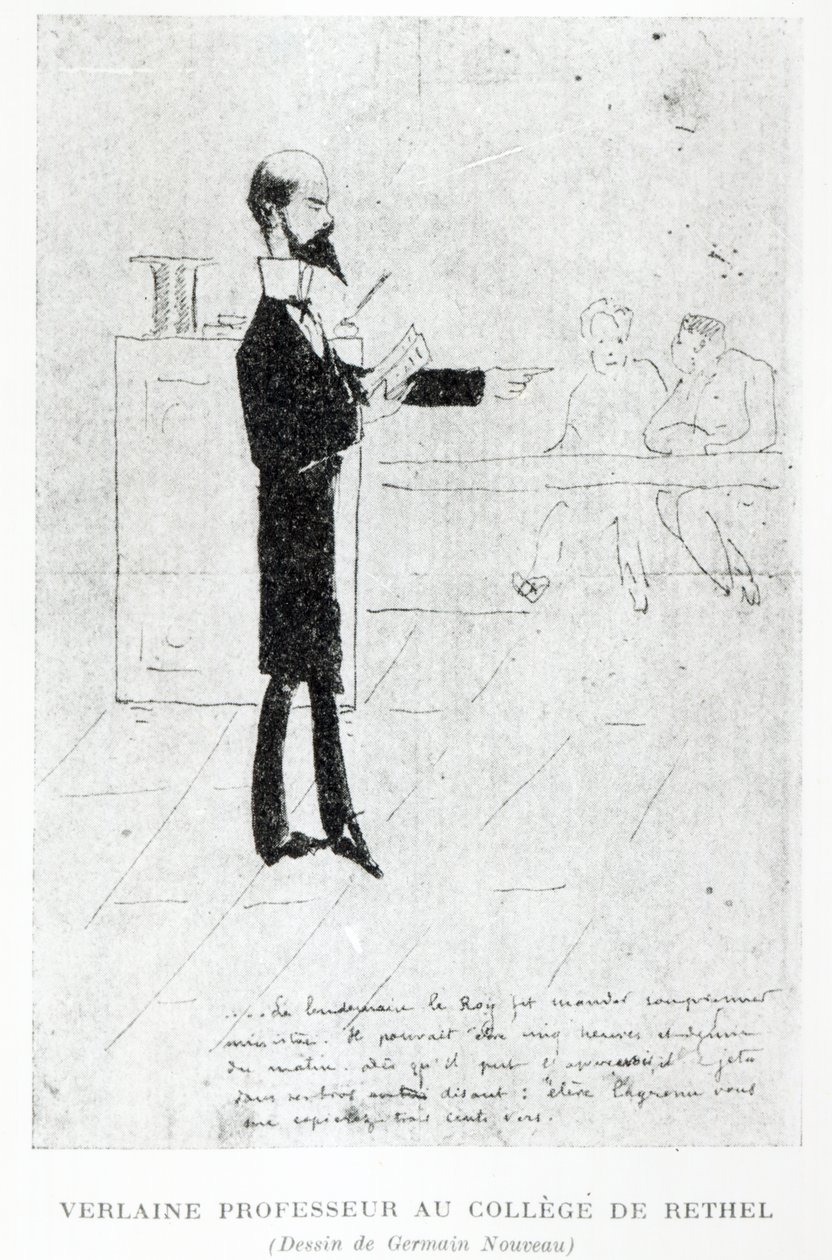 Verlaine teaching at the Institution Notre-Dame in Rethel by Germain Nouveau