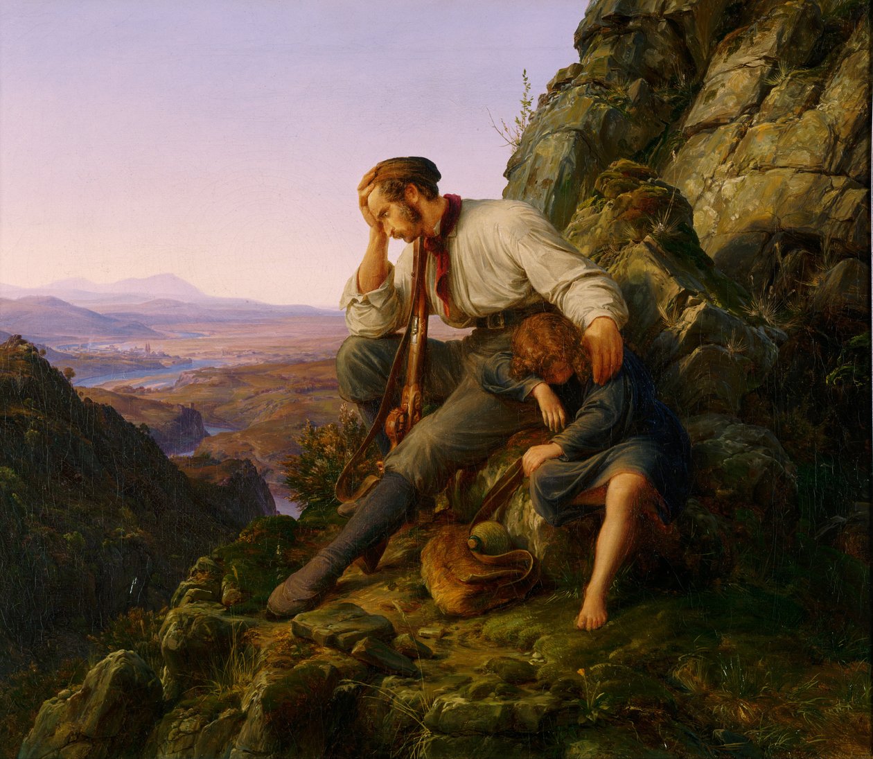 The Robber and His Child by Carl Friedrich Lessing