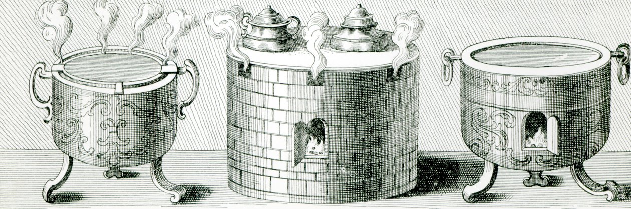 Devices for Keeping Water and Food Warm on Sabbath, 1748 by German School