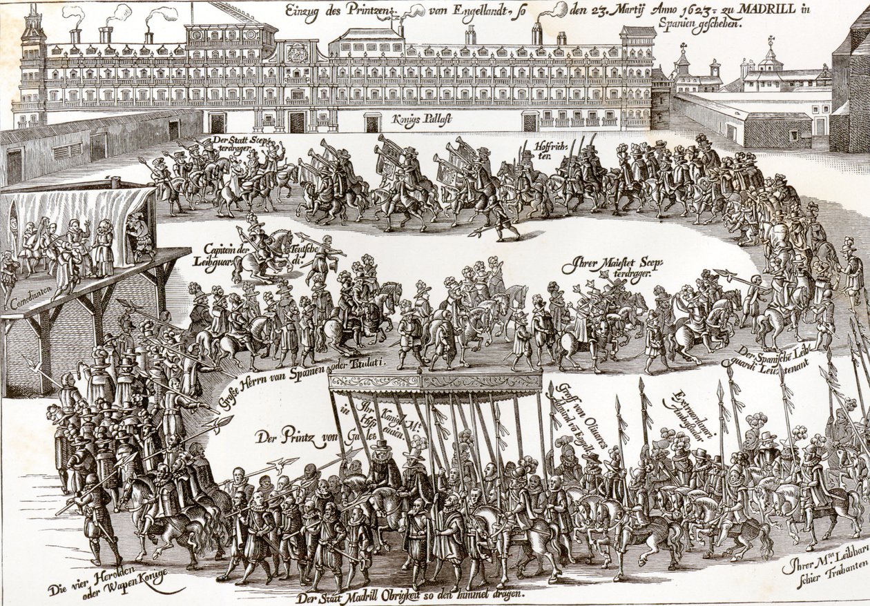 Entry of Prince Charles I into Madrid, 1623 by German School