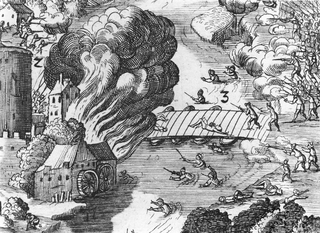 General View of the Battle of Muhlberg (detail) by German School