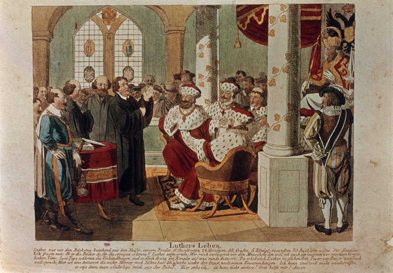 Luther at the Diet of Worms by German School