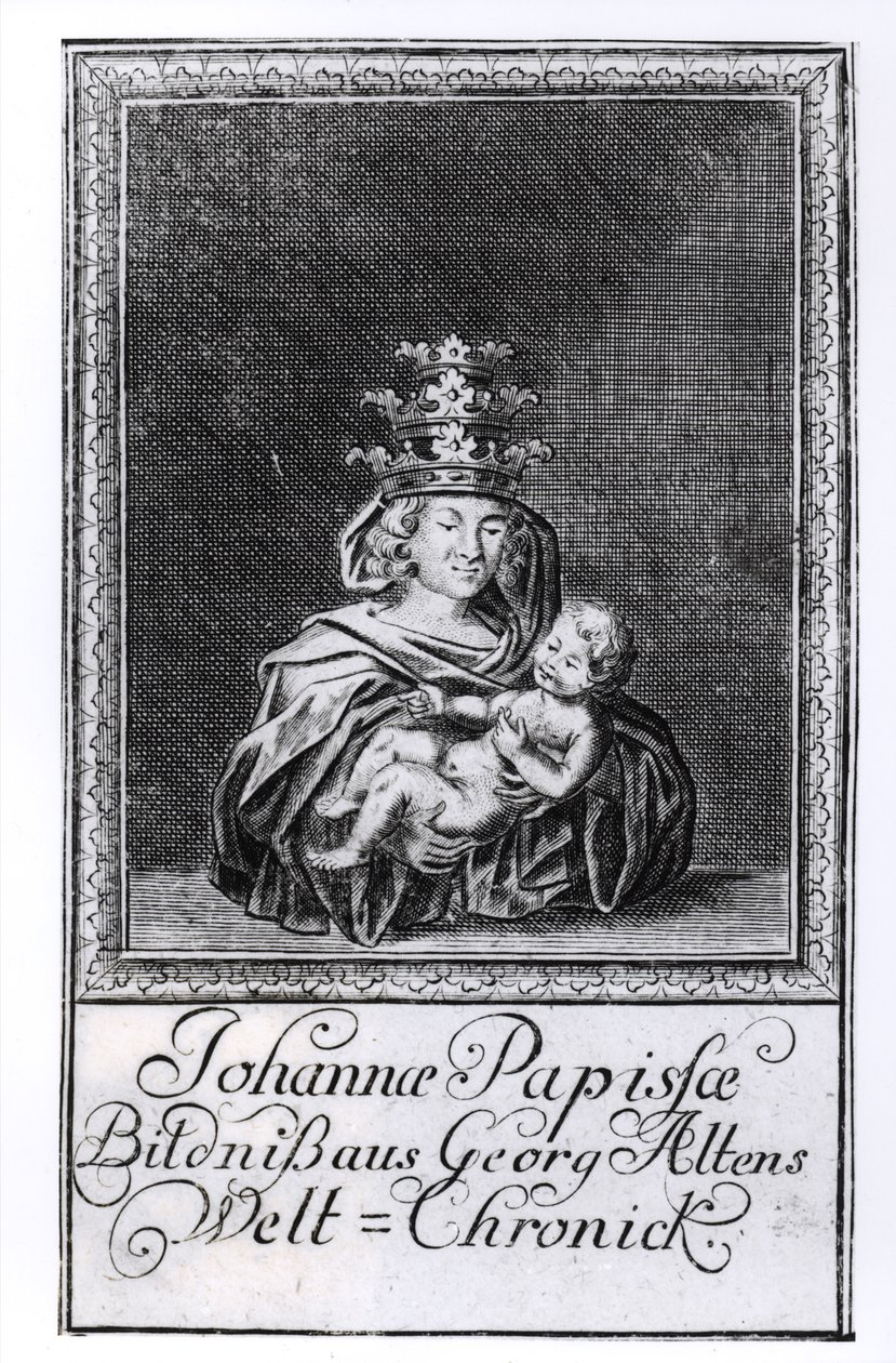 Pope Joan with Her Child by German School