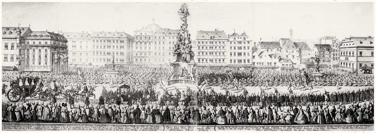 The Procession of Marie Therese (1638-83) through Vienna by German School