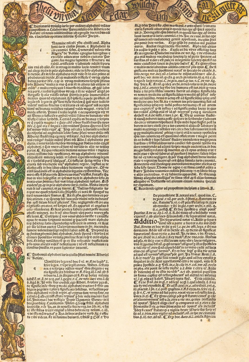 Border from an Almanac by German 15th Century