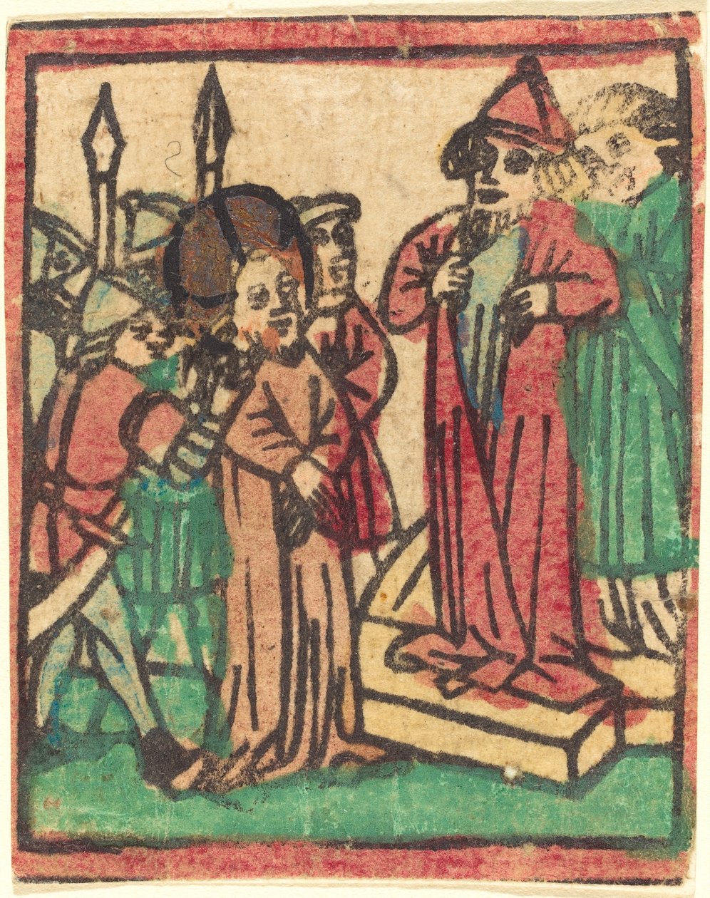 Caiaphas Tearing his Clothes by German 15th Century