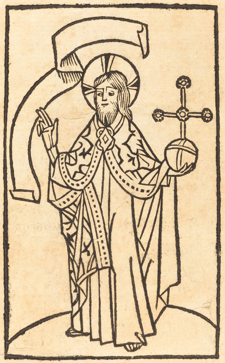 Christ as Salvator Mundi by German 15th Century