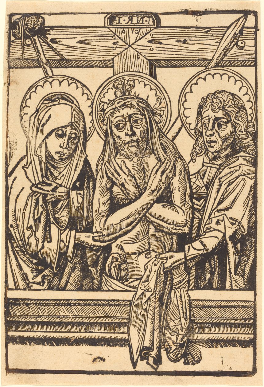 Christ between Maria and John by German 15th Century