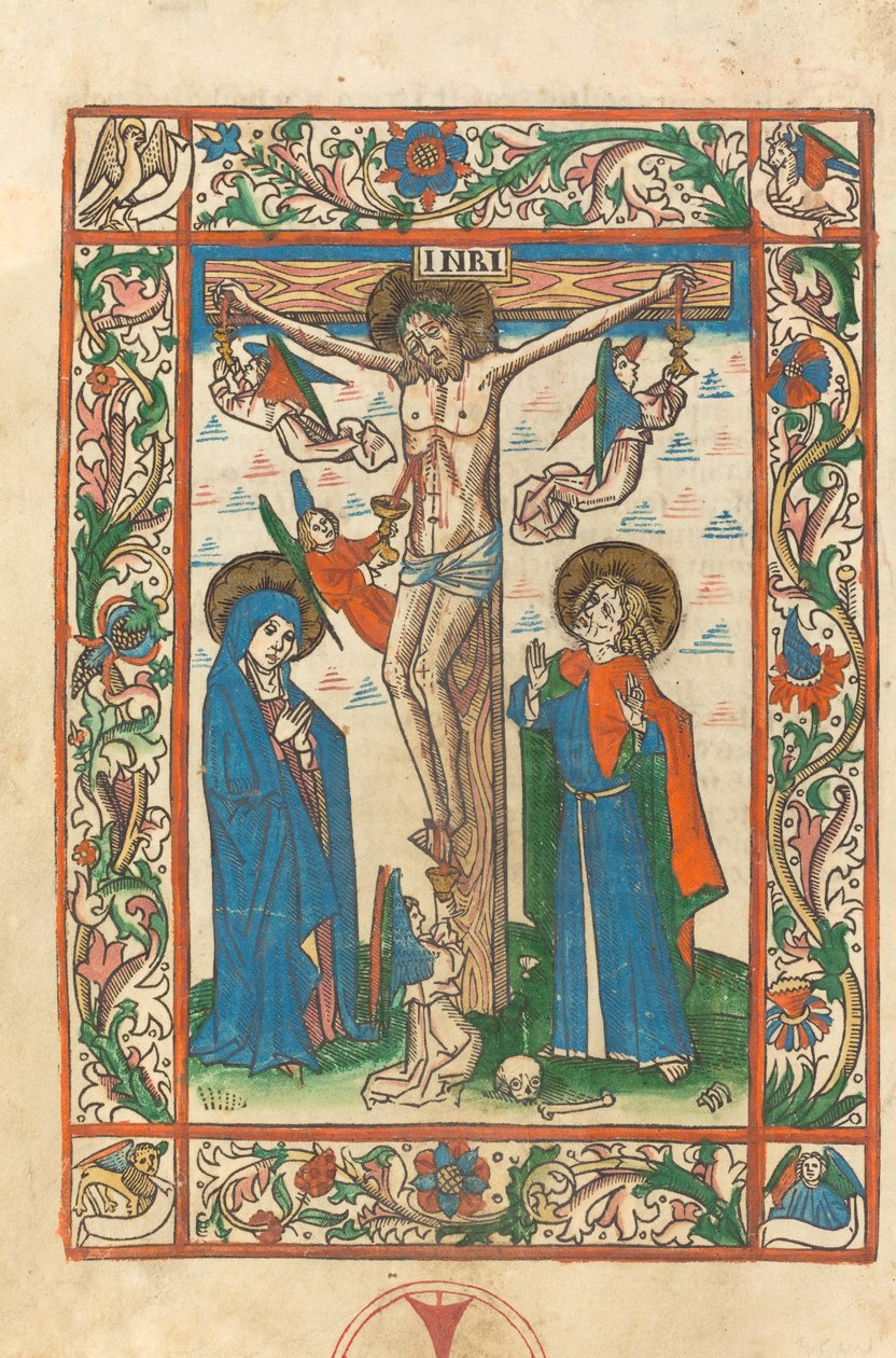 Christ on the Cross with Angels by German 15th Century