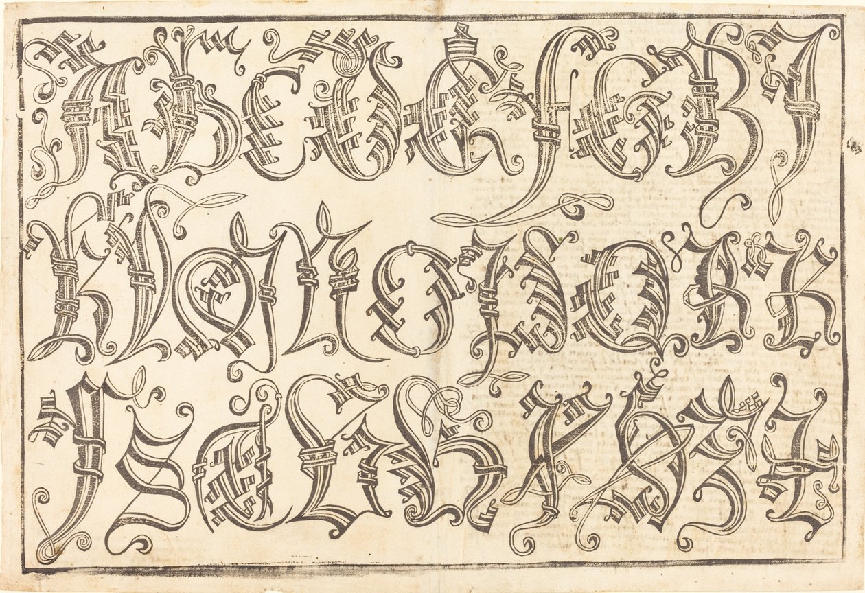 Ornamental Alphabet by German 15th Century