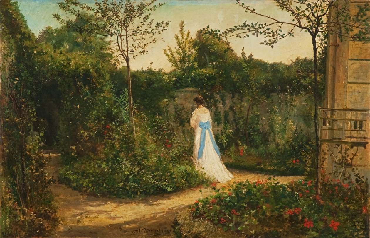 A Walk in the Garden by German School
