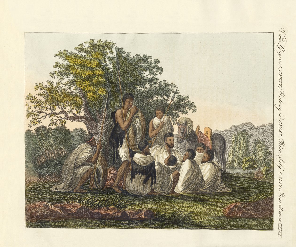 Abyssinians resting during their trip by German School