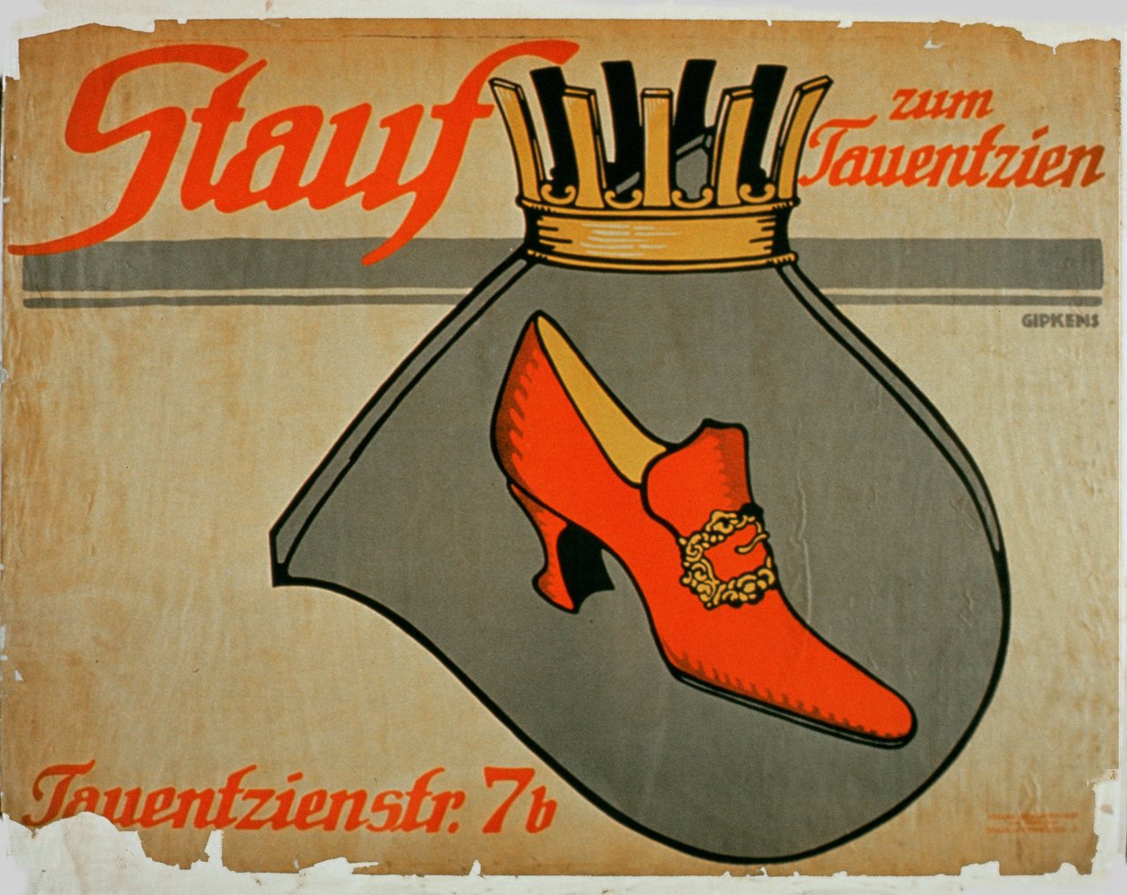 Advertisement for Stauf Shoes by German School