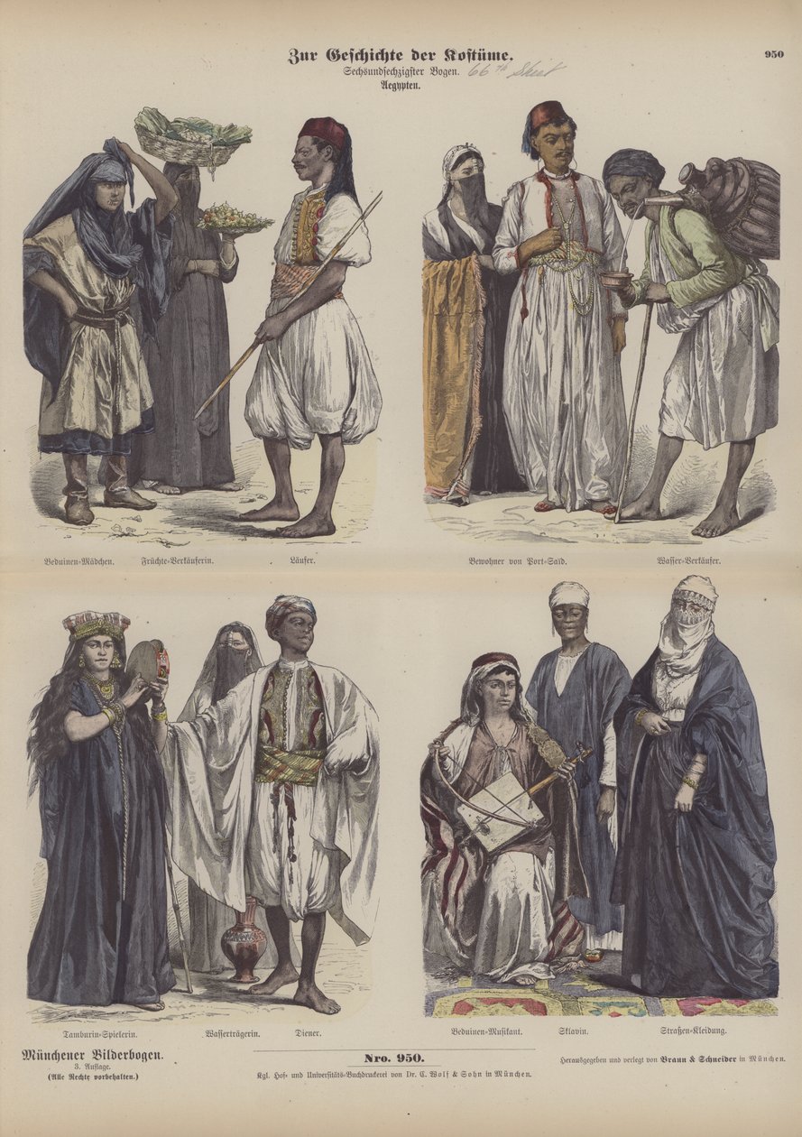 Egyptian Costumes by German School