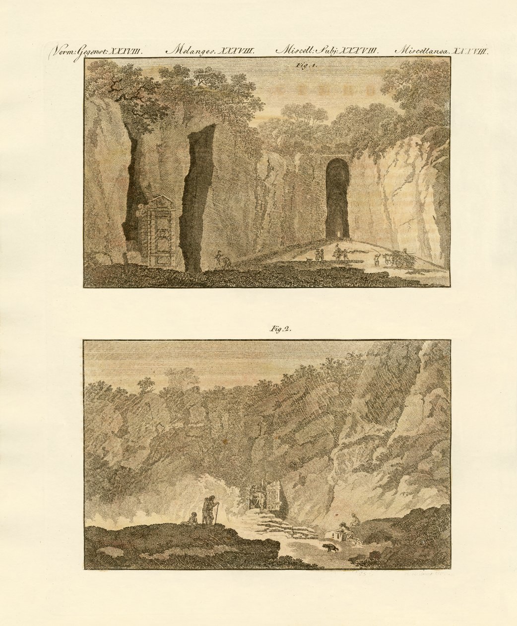 Famous Caves by German School